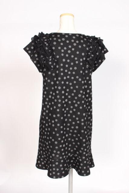 中古 ギャラリービスコンティ Gallery Visconti ワンピース フリル ミニ ドット ポリエステル 2 ブラック Smの通販はau Pay マーケット ブランド古着のベクトル