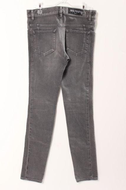 中古】バルマン BALMAIN 17SS パンツ デニム ジーンズ サイド