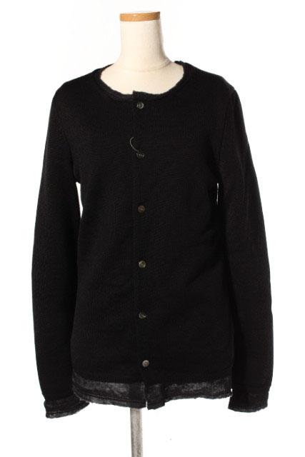 【中古】コムデギャルソン COMME des GARCONS カーディガン 中綿 レイヤード ニット AD2017 S 黒 ブラック /yy0405 レディースの通販は