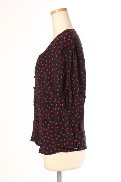 ルージュ Rouge 18SS DOT DALIDA ブラウス 七分袖 ドット 水玉 38 黒 ブラック /yt0413 レディース 【ベクト 中古】ルージュ Rouge 18SS DOT DALIDA ブラウス 七分袖 ドット