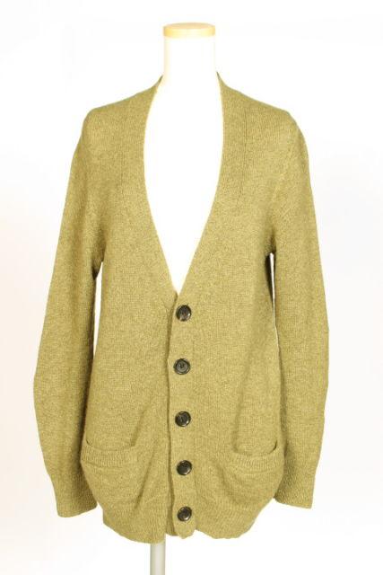 【中古】ドゥロワー Drawer カーディガン ニット Vネック 長袖 キャメル シルク 36 緑 グリーン ayy0418 レディースの通販は