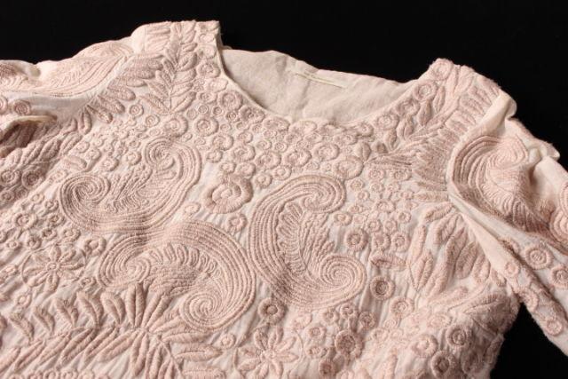 中古 ヌキテパ Ne Quittez Pas ワンピース 刺繍 七分袖 ミニ コットン ベージュ T04 レディースの通販はau Pay マーケット ブランド古着のベクトル