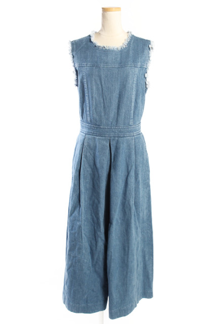 中古 グレースコンチネンタル Grace Continental 16ss オールインワン デニム コットン 36 青 ブルー Ahm0419 レディースの通販はau Pay マーケット ブランド古着のベクトル