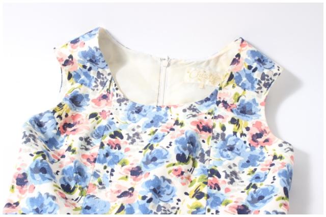中古 チェスティ Chesty ワンピース ひざ丈 フレア 花柄 ノースリーブ 1 マルチカラー Sh04 レディースの通販はau Pay マーケット ブランド古着のベクトル