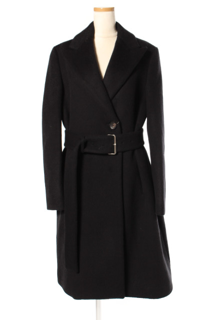 【中古】チノ CINOH 17AW コート チェスター ウール 36 紺 ネイビー /hn0425 レディースの通販は