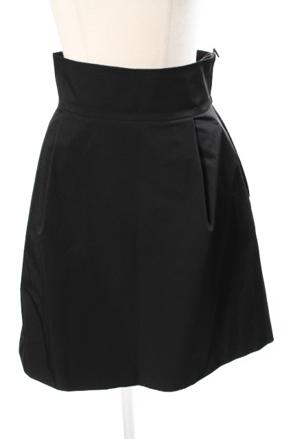 【中古】フォクシーニューヨーク FOXEY NEW YORK スカート ストレッチ グログラン ひざ丈 38 黒 ブラック /hk0424 レディースの通販は