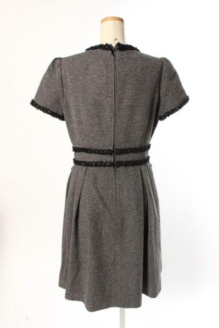中古 ルネ Rene ワンピース ひざ丈 ツイード 半袖 スパンコール 36 グレー Yt0426 レディースの通販はau Pay マーケット ブランド古着のベクトル