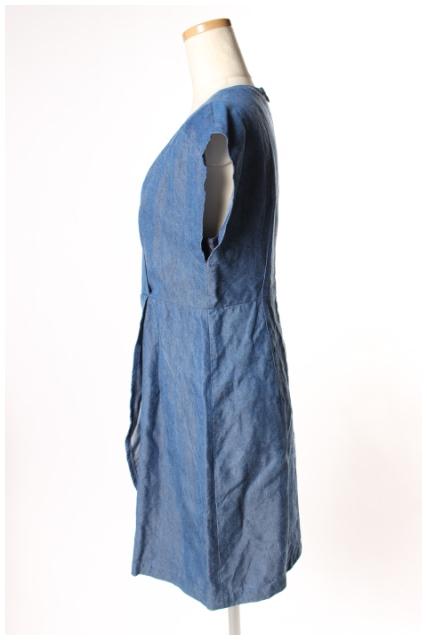 中古 グレースコンチネンタル Grace Continental Vネック デニム調 ワンピース Fy0426 レディースの通販はau Pay マーケット ブランド古着のベクトル