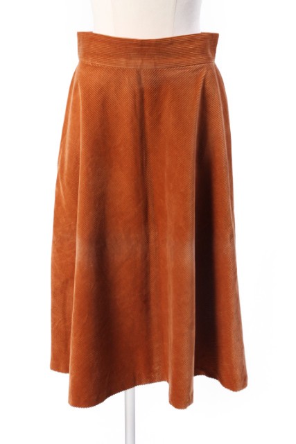 【中古】アナイ ANAYI 18AW スカート ロング フレア フレンチコール コットン 38 茶 ブラウン /an0426 レディースの通販は