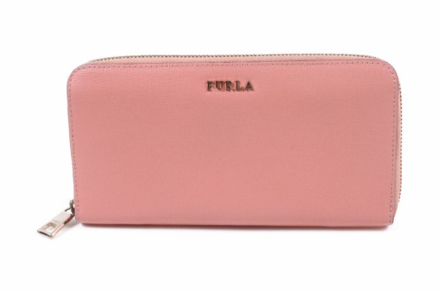 中古】フルラ FURLA 長財布 バビロン ラウンドジップ レザー ピンク ...