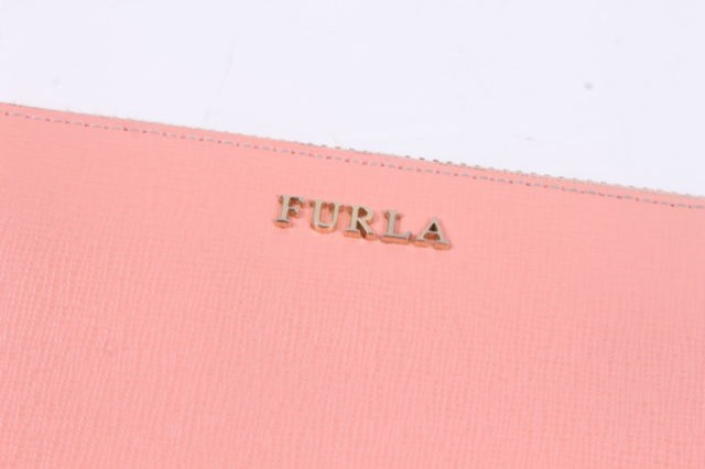 中古】フルラ FURLA 長財布 バビロン ラウンドジップ レザー ピンク