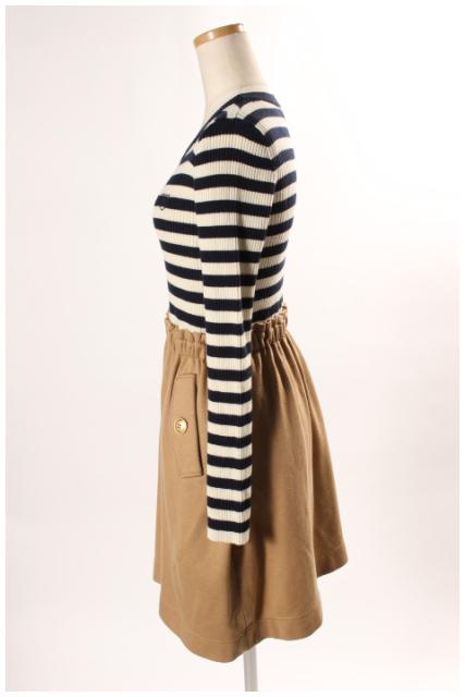 中古 ブルーレーベルクレストブリッジ Blue Label Crestbridge ワンピース ドッキング ニット ボーダー 長袖 ウール 36の通販はau Pay マーケット ブランド古着のベクトル