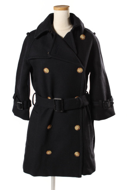 【中古】シー SEA コート トレンチ ウール F 紺 ネイビー /mm0514 レディースの通販は