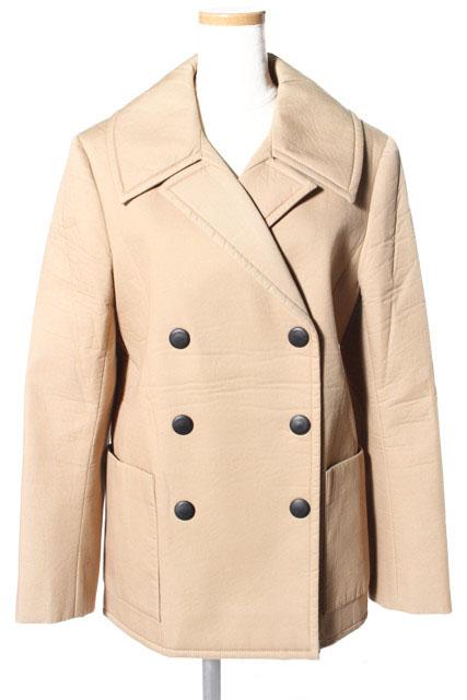 【中古】バレンシアガ BALENCIAGA ジャケット 中綿 ダブル  スナップ釦 34 ベージュ /yo0515 レディースの通販は