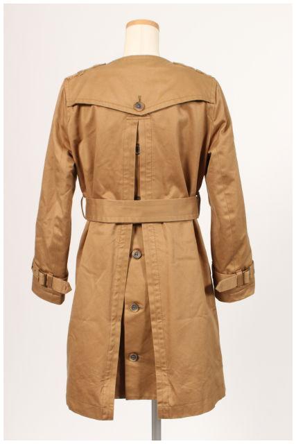 中古】フローレント FLORENT コート トレンチ ノーカラー コットン  