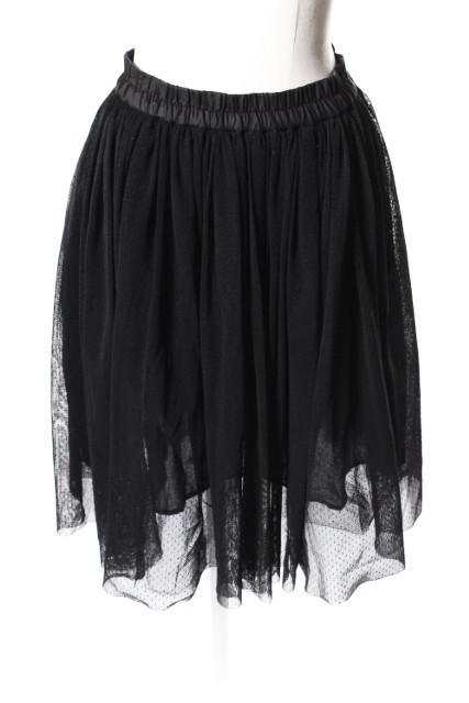 中古】ザヴァージニア The Virgnia ウエストゴム ドット チュール  