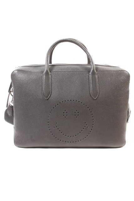 【中古】アニヤハインドマーチ WALTON BRIEFCASE SMILEY 2WAY バッグ ハンド ショルダー レザー /hk0531 レディース