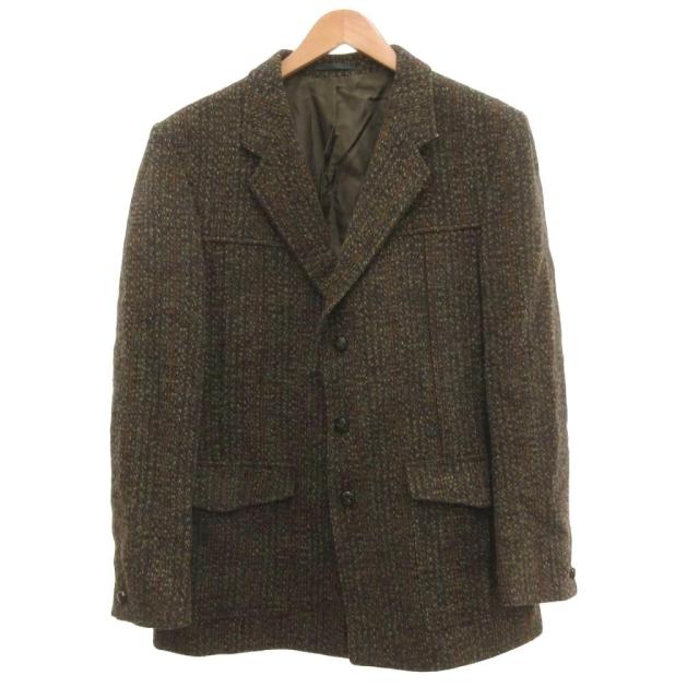 【中古】ダンアンドコー Dunn & Co ハリスツイード Harris Tweed テーラードジャケット 3B くるみボタン ウール 44