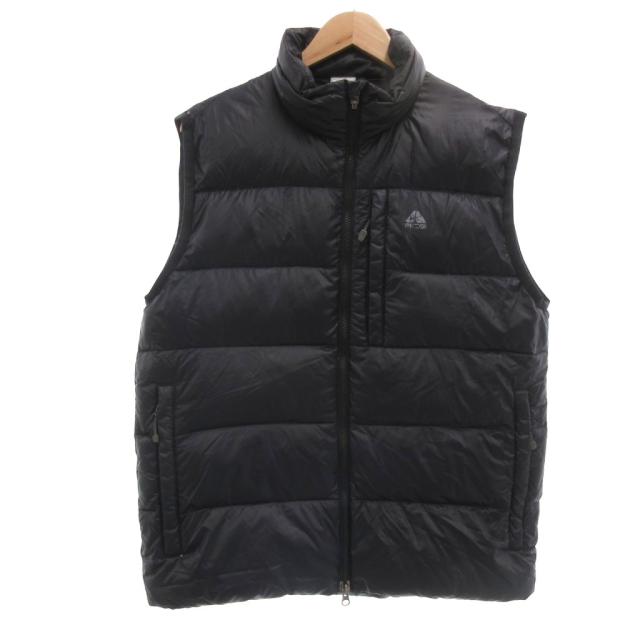 中古】ナイキエーシージー NIKE ACG ダウンベスト M 黒 ブラック