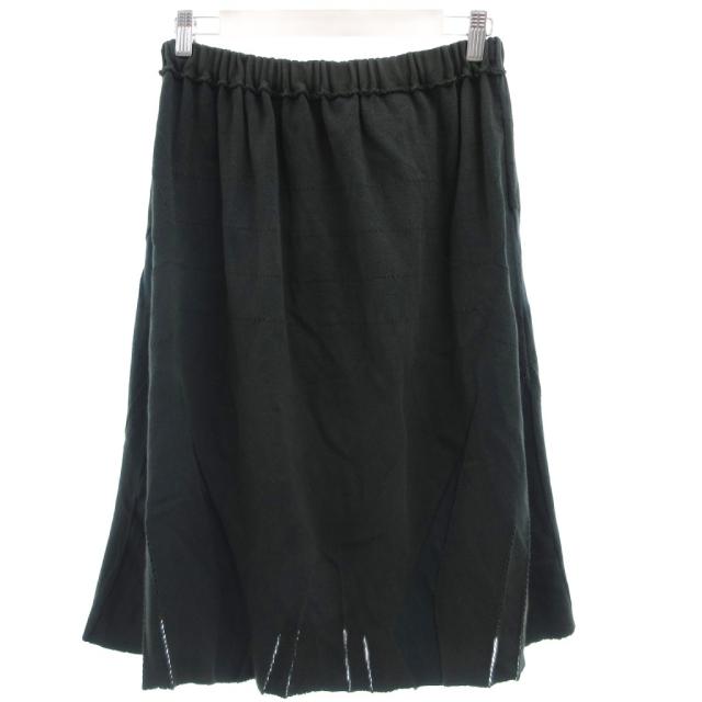 【中古】イッセイミヤケ ISSEY MIYAKE エイポック A.POC フレアスカート ニット イージーウエスト 裁断加工_1