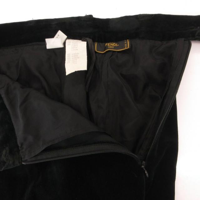 【中古】フェンディ FENDI 365 ヴィンテージ ベロア ロングスカート 黒 ブラック /UO ■ECG004 レディース 【中古】フェンディ FENDI 365 ヴィンテージ ベロア ロングスカート 黒 ブラック /UO ■ECG004 レディース