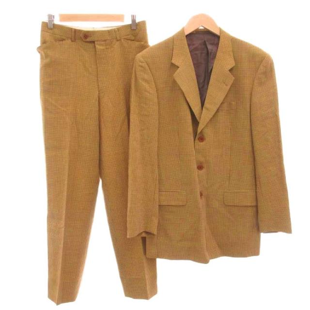【中古】ポールスミス PAUL SMITH LONDON セットアップ テーラードジャケット シングル スラックス パンツ L 千鳥柄