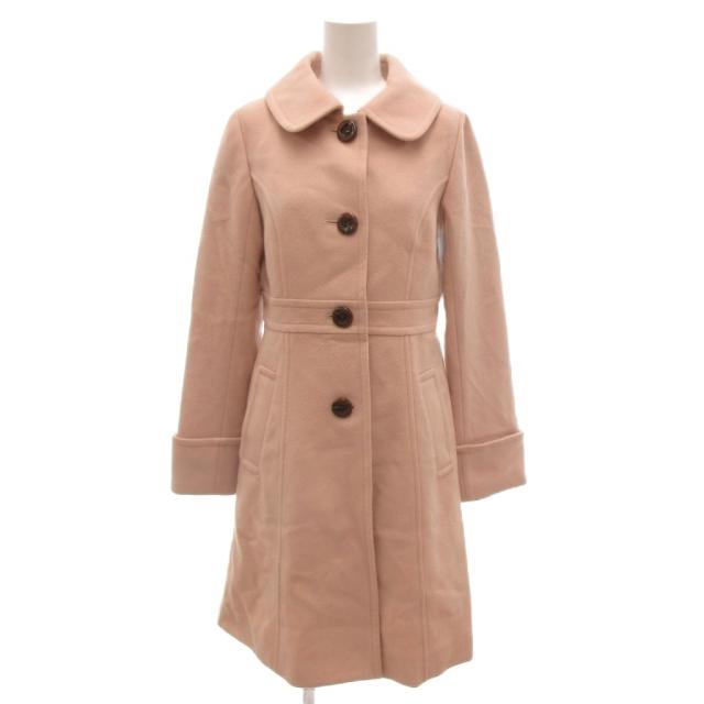 【中古】ブルーレーベルクレストブリッジ BLUE LABEL CRESTBRIDGE 美品 コート ハーフ丈 ウール 36 チェック柄 丸襟