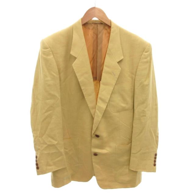 【中古】クリスチャンディオール Christian Dior ヴィンテージ テーラードジャケット シングルブレスト 2B リネン