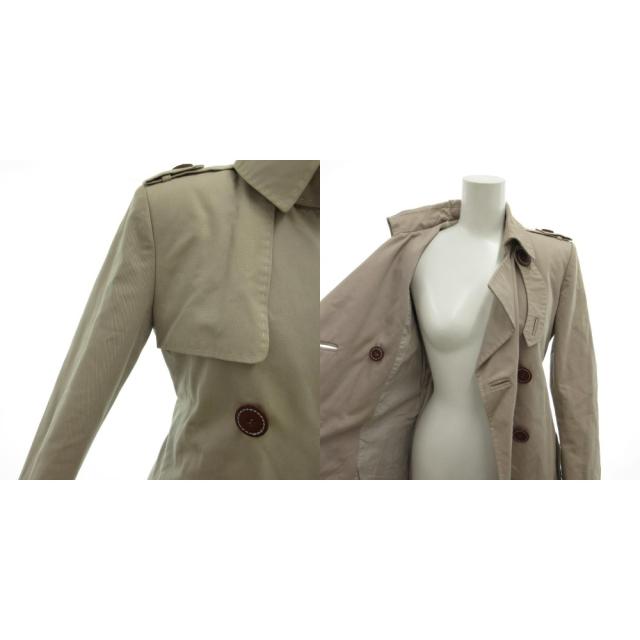 【中古】クロエ CHLOE トレンチコート 34 ロング丈 エポレット ベルト付き ネックベルト ベージュ /YF ■ECG006_3