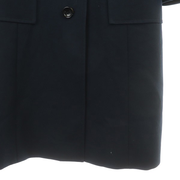 【中古】フォクシーニューヨーク FOXEY NEW YORK 2020年製 Coat Minimal Elegance ロングコート フード付 紺  ネイビー｜au PAY マーケット