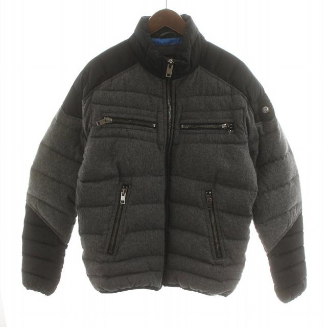 中古】ディーゼル DIESEL ダウンジャケット ブルゾン 切替 グレー 黒 