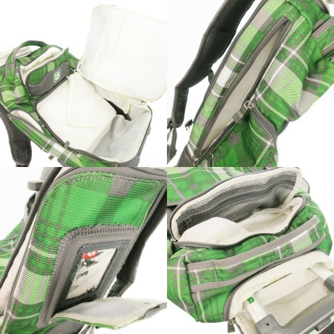 BURTON - バートン バックパック キャリー 2way 二輪 ポーチ付き スノーボード 緑 中古】バートン BURTON リュック バックパック キャリーバッグ