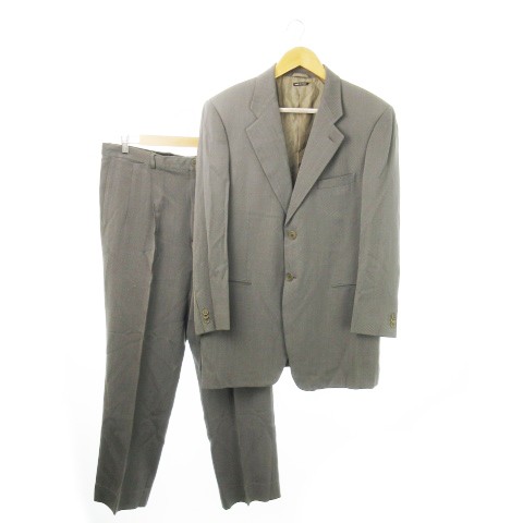 【中古】ジョルジオアルマーニ GIORGIO ARMANI シングルスーツ 2点セット テーラードスラックス ストライプ グレーの通販は 9,344円