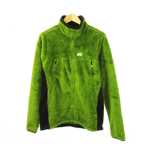 【中古】ミレー MILLET グリズリージャケット フリースジャケット ジップアップ 切替 ポーラテック XL 緑の通販は
