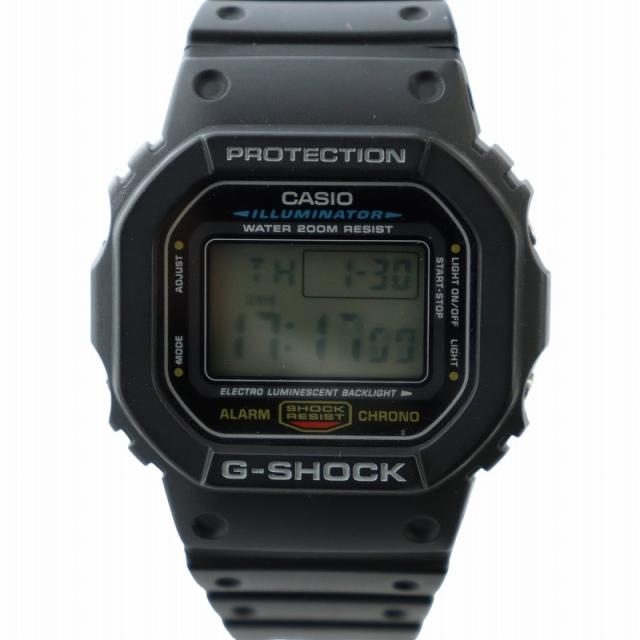 【中古】カシオジーショック CASIO G-SHOCK 腕時計 ウォッチ クォーツ デジタル ロゴ スクエア 黒 DW-5600Eの通販は 8,624円