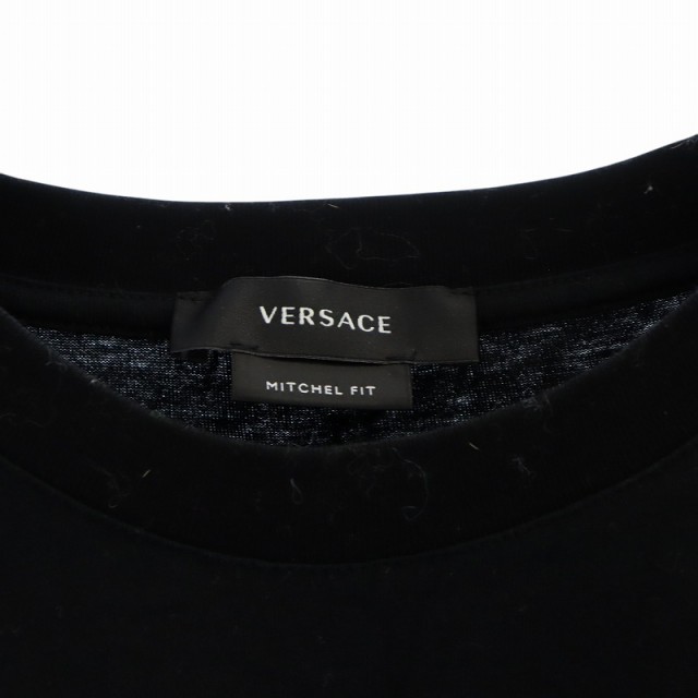 【中古】ヴェルサーチ ヴェルサーチェ VERSACE Tシャツ カットソー 半袖 ロゴ メデューサ スマイル プリントの通販は