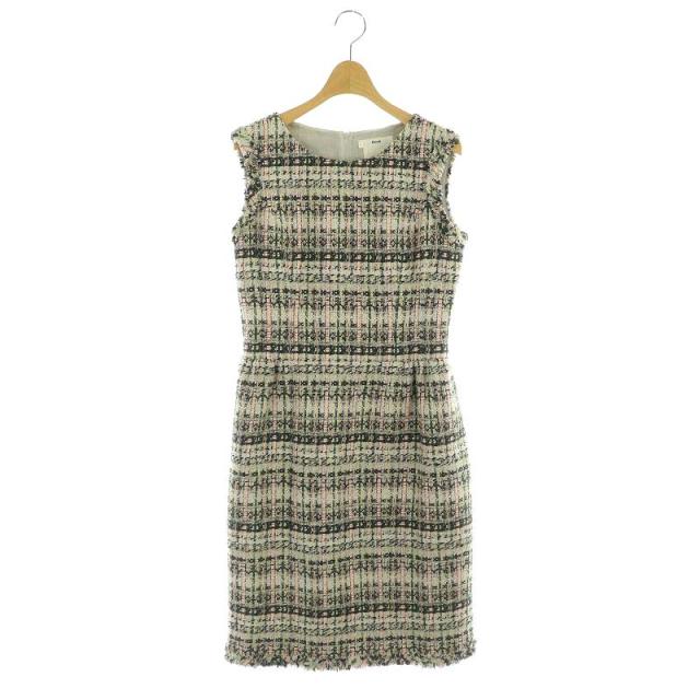 Rene 膝丈ツイードワンピース TISSUE ノースリーブ 34