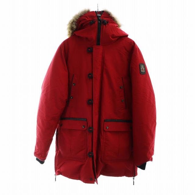 【中古】シップス SHIPS アークティックベイ ARCTIC BAY ダウンジャケット 長袖 ミドル ジップアップ ロゴ ワッペン S