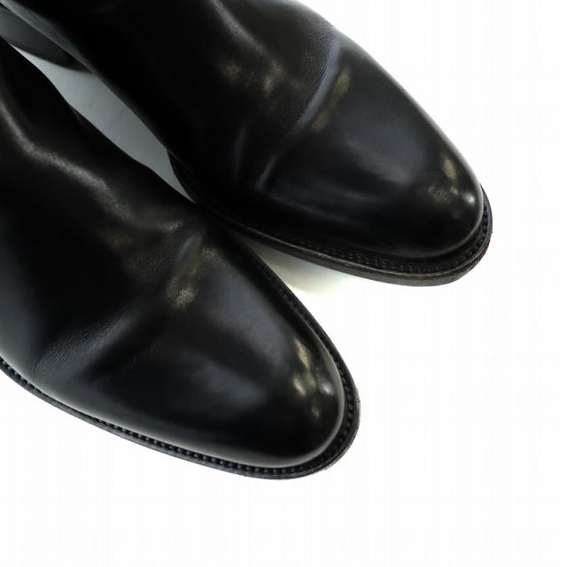 【中古】サルトル SARTORE EBANO ロングブーツ レザー ベルト ラウンドトゥ ロゴ 35.5 22.5cm 黒 ブラック