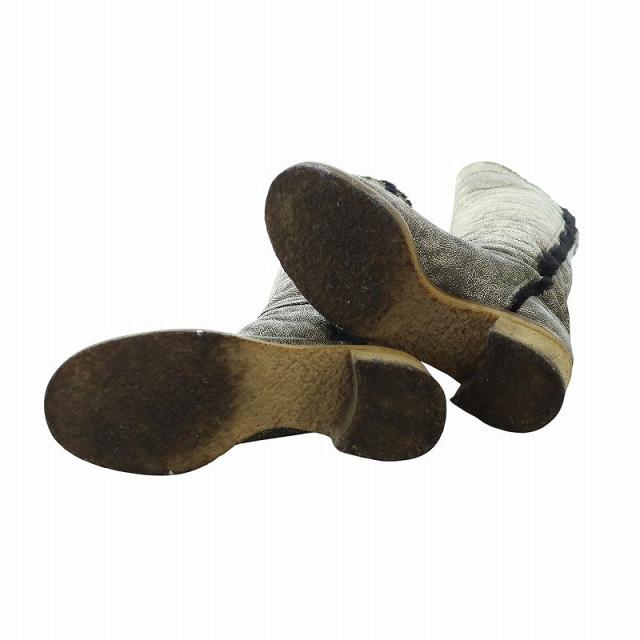 中古】シャネル CHANEL ロングブーツ チャンキーヒール ラウンドトゥ