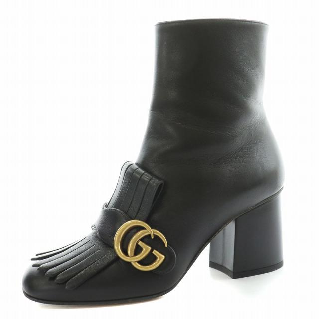 中古】グッチ GUCCI GGマーモント アンクルブーツ ショート 中古】グッチ GUCCI GGマーモント アンクルブーツ ショート