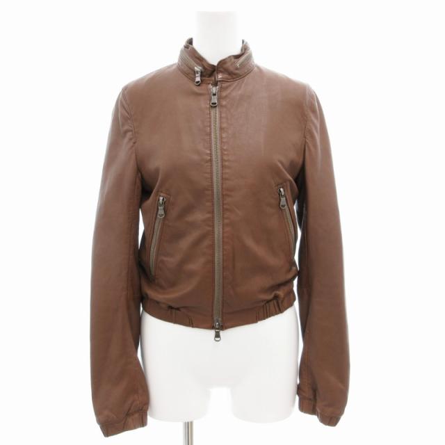 ジップアップジャケット　アダムエロペ ラムレザー ジップアップ ブルゾン（ブルゾン）｜ADAM ET ROPE