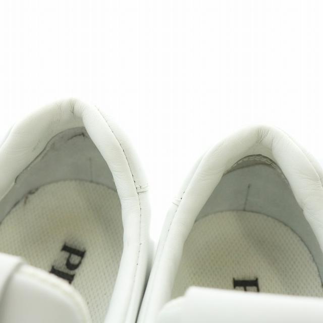 中古】プラダ PRADA スニーカー レザー ローカット ロゴ 36 23cm