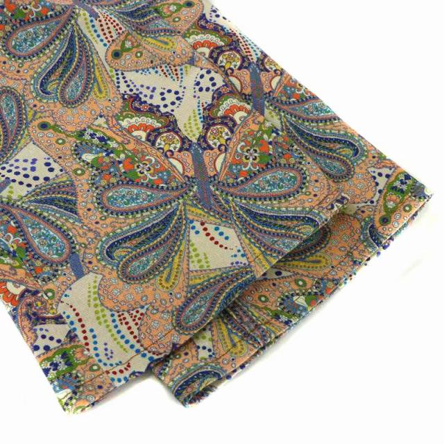 エトロ ETRO デニムパンツ ジーンズ フレア ペイズリー柄 総柄 ジップ  