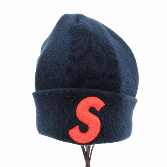 Supreme ニット帽 青色 S刺繍 Supreme Beanie ビーニー ネイビー
