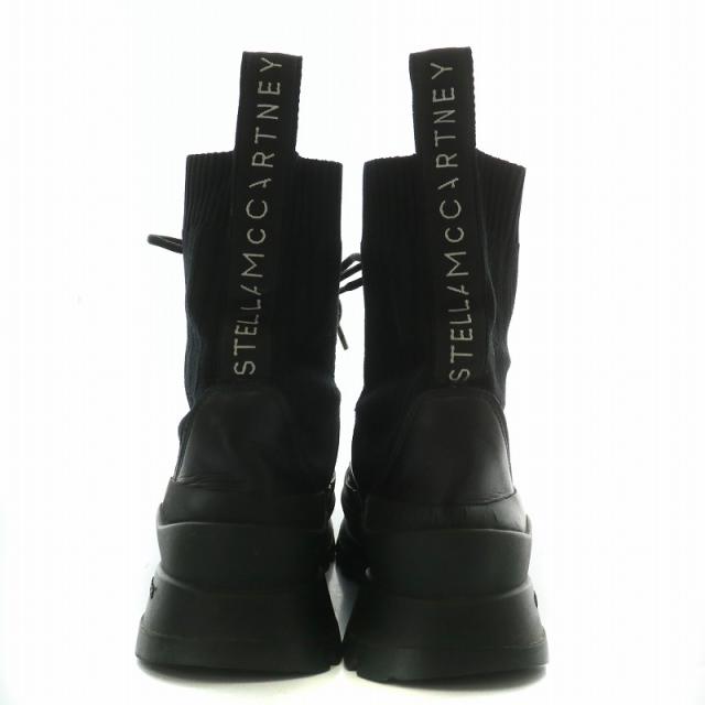 ステラマッカートニー ショートブーツエミリー 厚底 サイドゴア 37ブラック ステラマッカートニー ショートブーツエミリー 厚底 サイドゴア 37