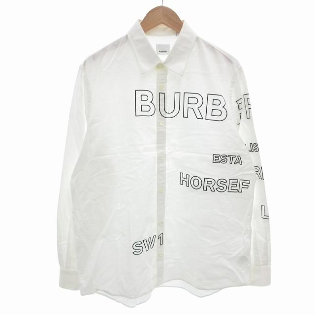Burberry バーバリー　ホースフェリー　長袖シャツ　ロゴプリント BURBERRY バーバリー ホースフェリー ロゴプリント 長袖シャツ 国内