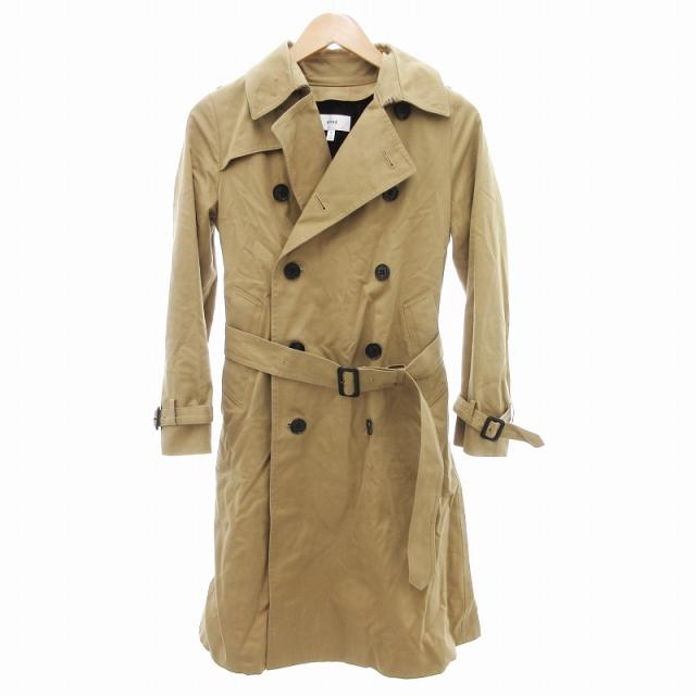 【中古】ハイク HYKE トレンチコート ジャケット ベルト付き エポレット 1 ベージュ /JS ■GY19 メンズ