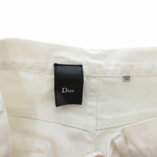 【中古】ディオールオム エディ期 デニム パンツ ジーンズ ボタンフライ ストレートシルエット 30 白 5EH1011480 中古】ディオールオム エディ期 デニム パンツ ジーンズ ボタンフライ