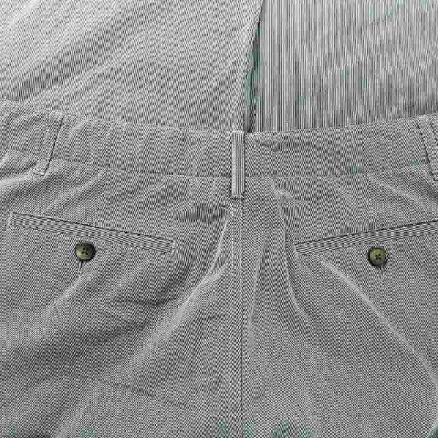 【中古】ルイヴィトン スラックス パンツ ストライプ 5P ワイド ストレート LVチャーム 46 M 灰 グレー ECC-M04 中古】ルイヴィトン スラックス パンツ ストライプ 5P ワイド